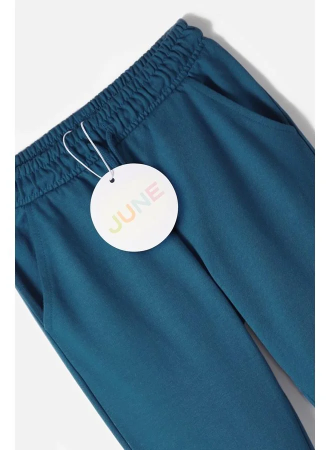 JUNE June Kids Cotton Basic Sweatpant Teal