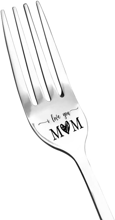 Kefley أحبك أمي هدايا لعيد الأم عيد ميلاد ملعقة عشاء من الفولاذ المقاوم للصدأ محفورة لأمي للطهي هدايا عيد الميلاد لأمي وزوجة الأب من الابنة الابن الأطفال - Image 1