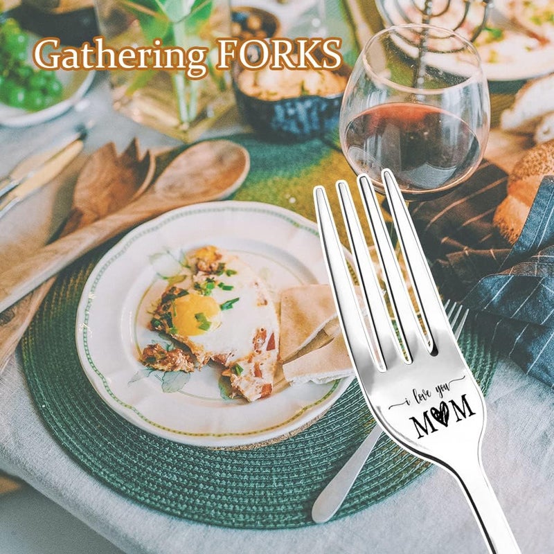 Kefley أحبك أمي هدايا لعيد الأم عيد ميلاد ملعقة عشاء من الفولاذ المقاوم للصدأ محفورة لأمي للطهي هدايا عيد الميلاد لأمي وزوجة الأب من الابنة الابن الأطفال - Image 5