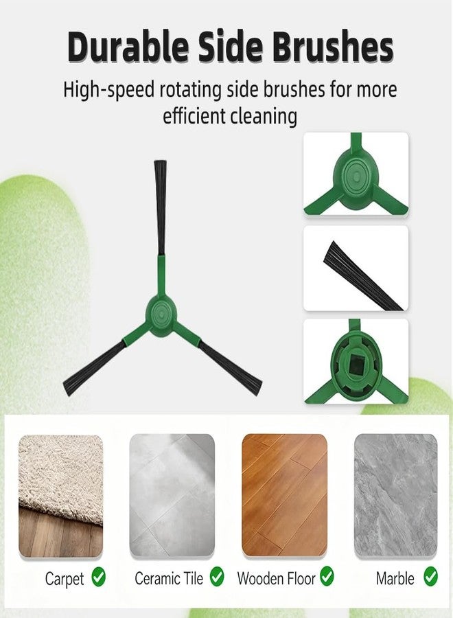 مجموعة ملحقات مكونة من 25 قطعة لمكنسة iRobot Roomba Plus 405 Combo/505 Combo الروبوتية، تشمل قطع الغيار فرشتين رئيسيتين، و6 فرش جانبية، و6 أكياس غبار، و6 وسادات مسح، و4 فلاتر، وأداة تنظيف واحدة. - Image 5