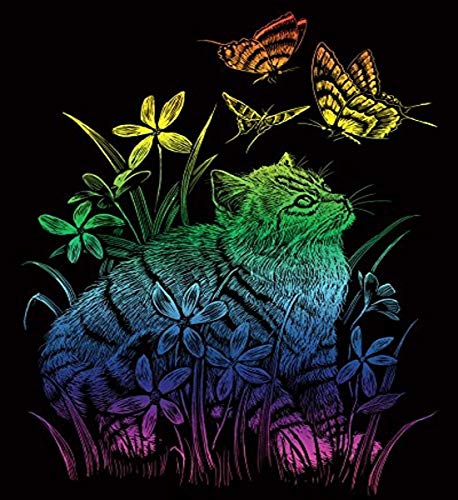 Royal Brush Rainbow Foil Engraving Art Kit 8"X10", Kitten & Butterflies - Image 3