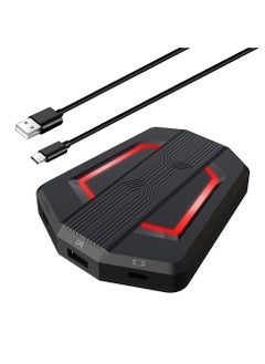 P6 Keyboard and Mouse Adapter Portable Mice Converter Replacement for N-Switch PS4 PS3 XBox One 360 with Four-color Breathing Light