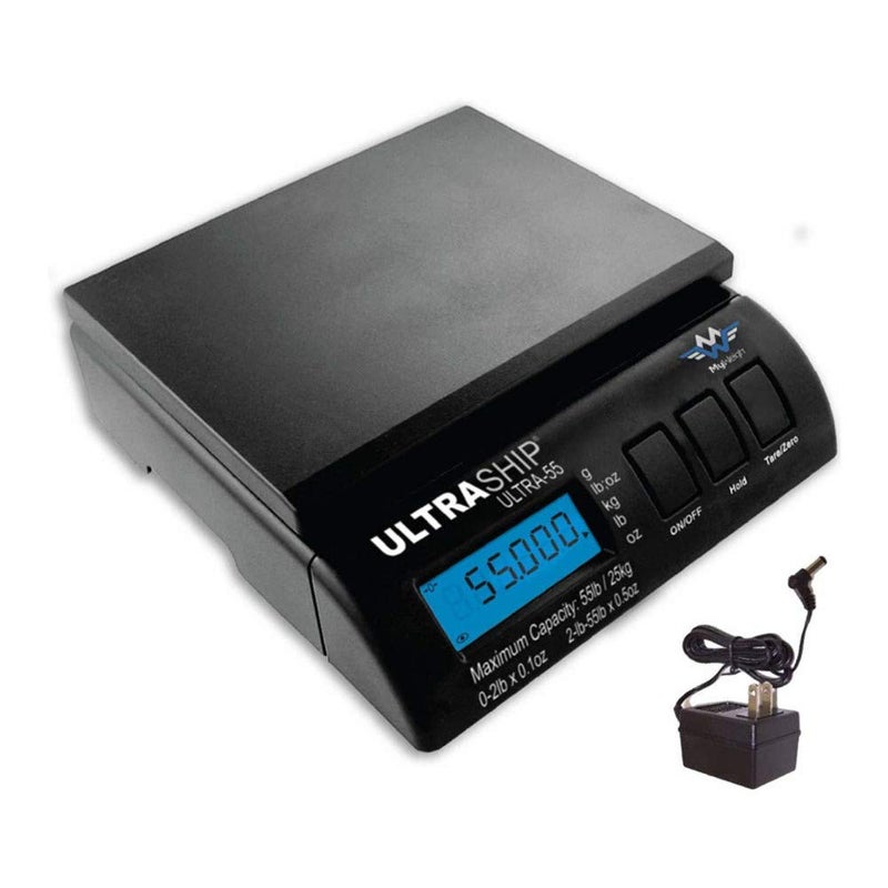 My Weigh Ultraship 55 Postal Scale in Black with Power Supply Adapter
