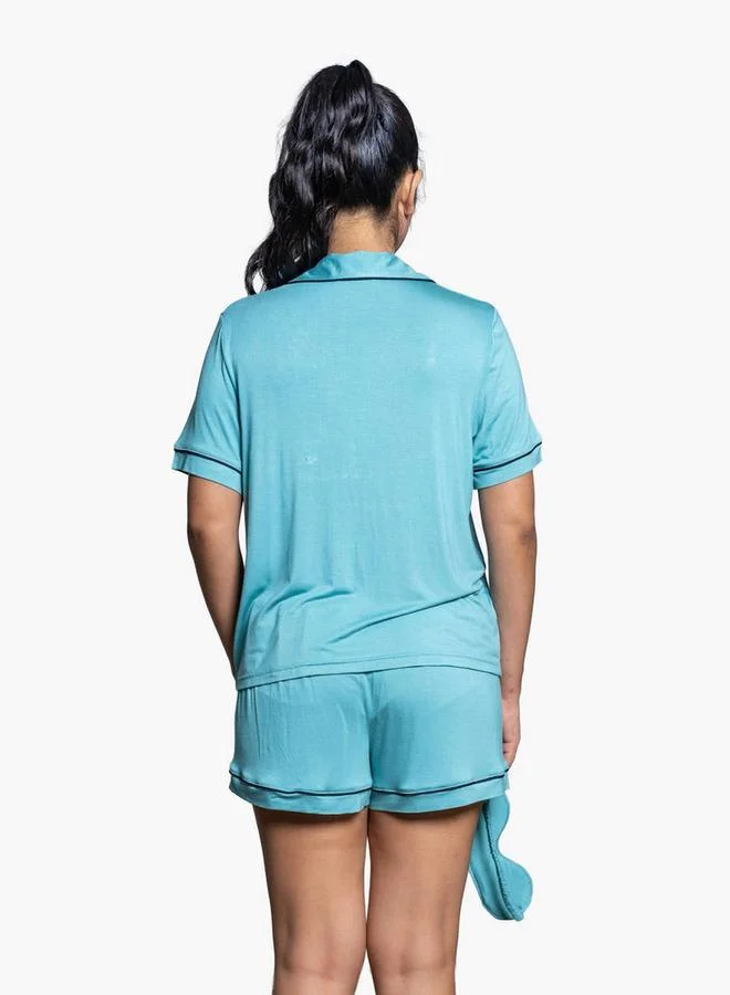 Aadaraya Aadaraya Short Set Shirt and Shorts Rayon
