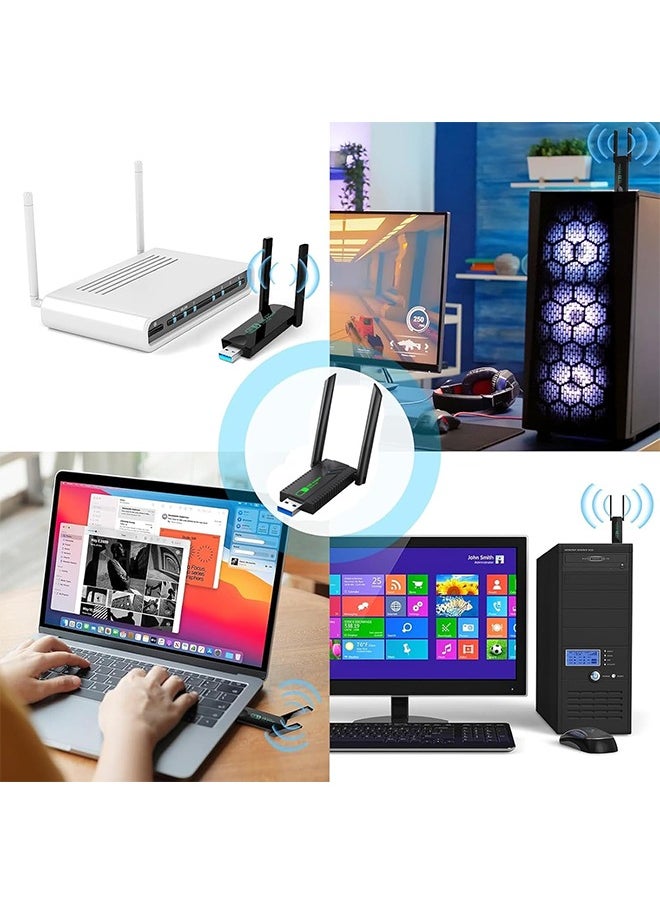 X-level - Wireless USB WiFi Adapter,1300Mbps Dual Band 5.8/2.4Ghz Wireless Network External Receiver for PC/Desktop/Laptop/Tablet,Support Windows 11/10/8/7/Vista/XP - Image 1