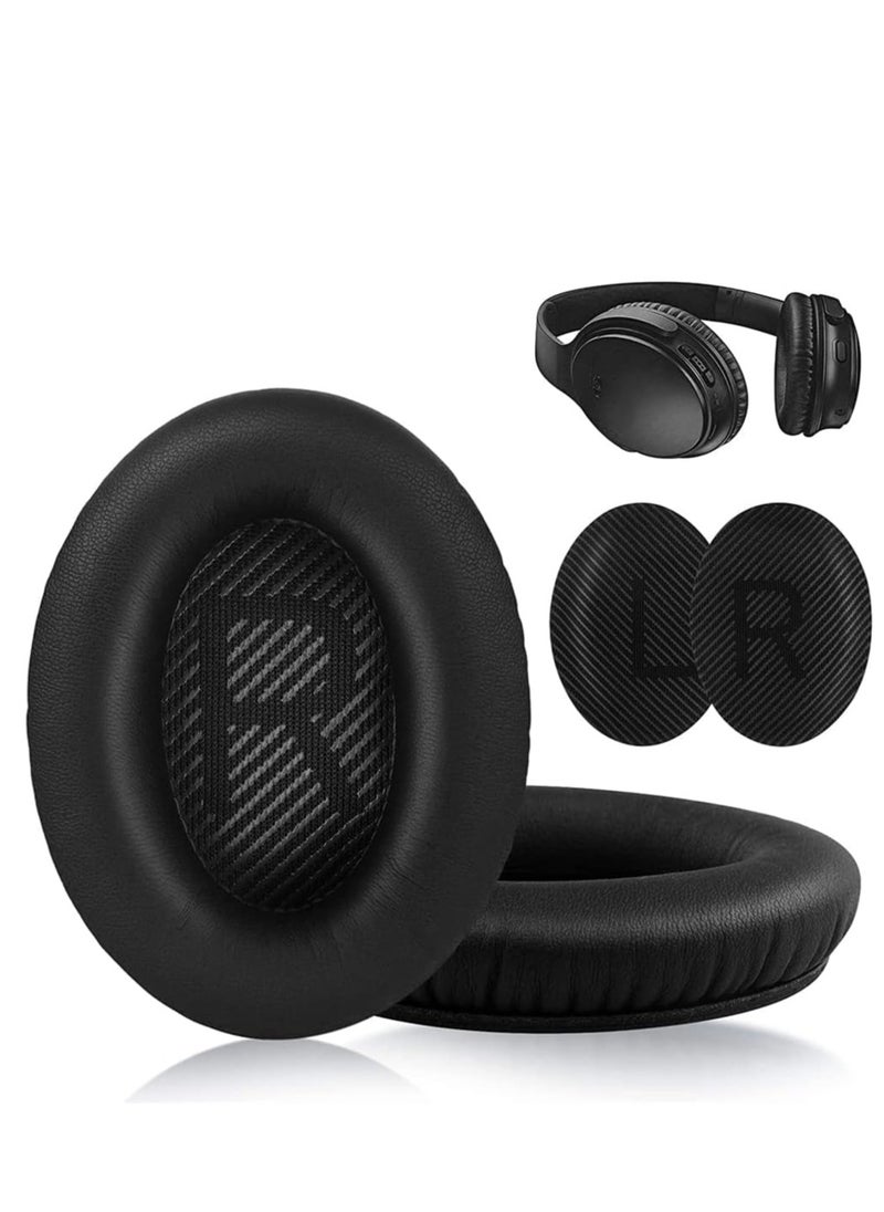 erorex Cushions Bose Replacement Ear Pads Kit Replacement Ear Pads For Bose Quiet Comfort 35 Ear Cushion Kit Compatible For Bose Qc 35 35 Ii Headphones Made Of Protein Leather Memory Foam Black  - Image 1