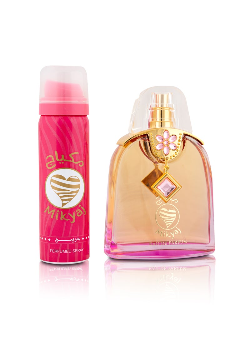 أرض_الخليج أرض الخليج مكياج مع مزيل العرق أو دو بارفان للنساء، 100 مل | عطر زهري فاكهي حلو مع المندرين والياسمين والفانيليا - Image 1