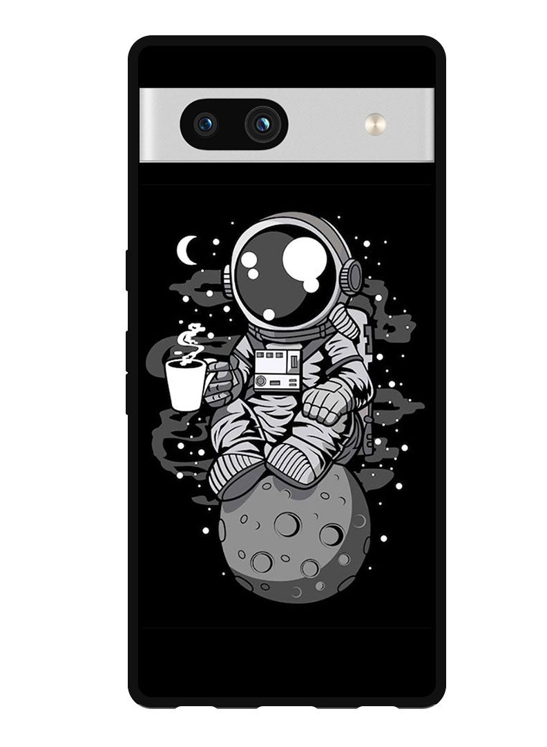 Theodor Protective Case Anti Scratch Shock Proof Bumper Cover For Google Pixel 7a Astronaut Coffee - Image 1