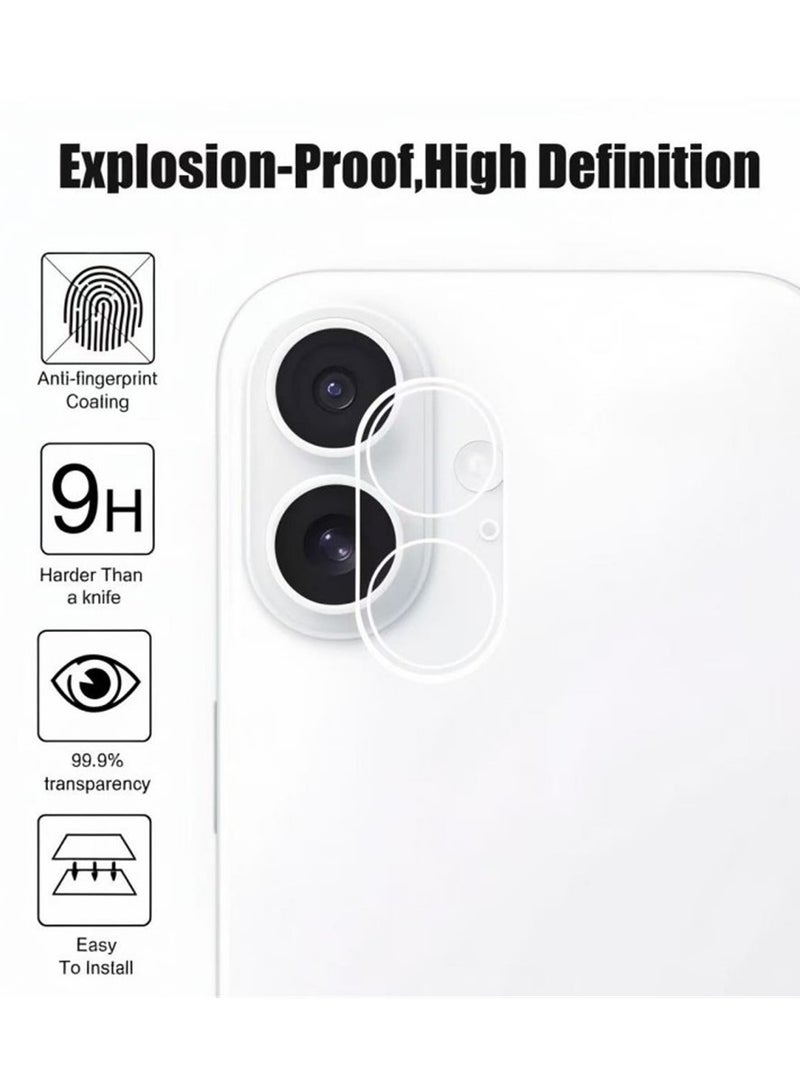 BlueFire 3D Arc Edge 9H Hardness iPhone 17 Camera Lens Protector, HD Tempered Glass Full Coverage Lens Film - Anti-Scratch, Bubble-Free Installation, Ultra-Transparent for Crystal Clear Photos - Image 2