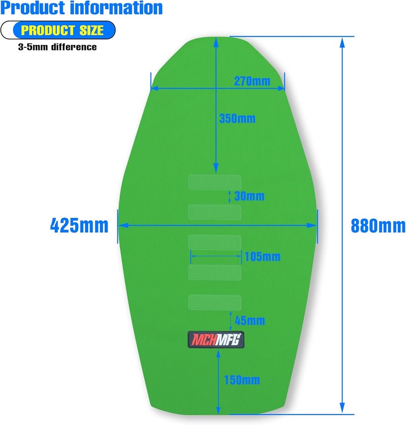 MCHMFG Universal Gripper Soft Seat Cover - Green - Image 4