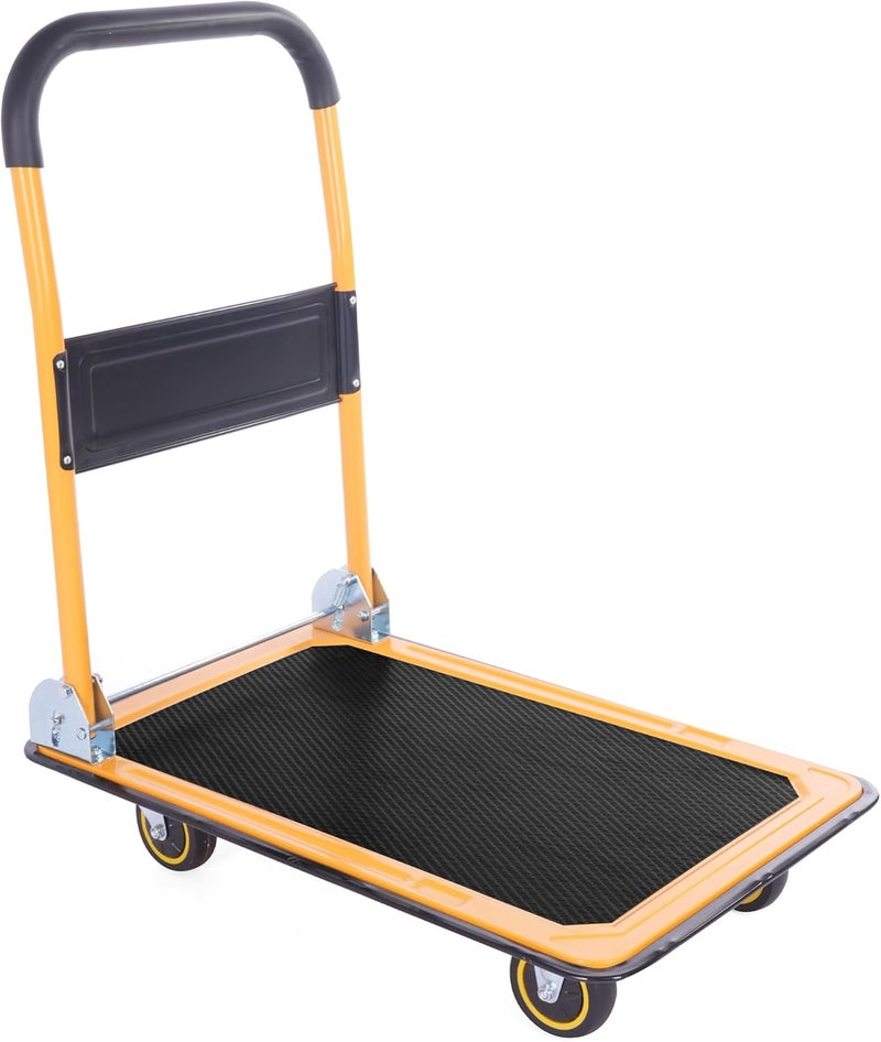 Maxworks عربة منصة قابلة للطي MaxWorks 80876 بقدرة وزن 330 رطل باللونين الأسود والأصفر 2875 × 1875 × 33 - Image 1