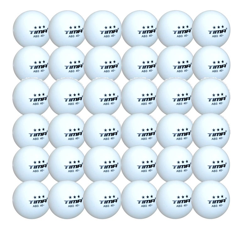 TIMA Table Tennis Balls - White 38mm Three Star TT Balls - (Pack of 36) - Image 1