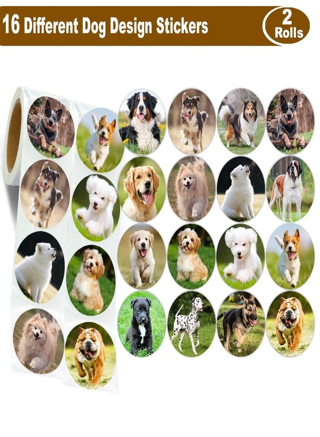 Hohamn 600Pcs Dog Stickers for Kids Teachers 1.5 Inch 16 Styles Dog Stickers for Kids Birthday Party School Reward Giveaways - Image 2