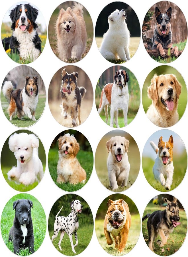 Hohamn 600Pcs Dog Stickers for Kids Teachers 1.5 Inch 16 Styles Dog Stickers for Kids Birthday Party School Reward Giveaways - Image 1