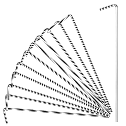 Oligei 17 Pack Heavy Duty Metal Tent Stakes for Outdoor Decorations, Gardening & Canopies, Christmas Decorations - Image 1