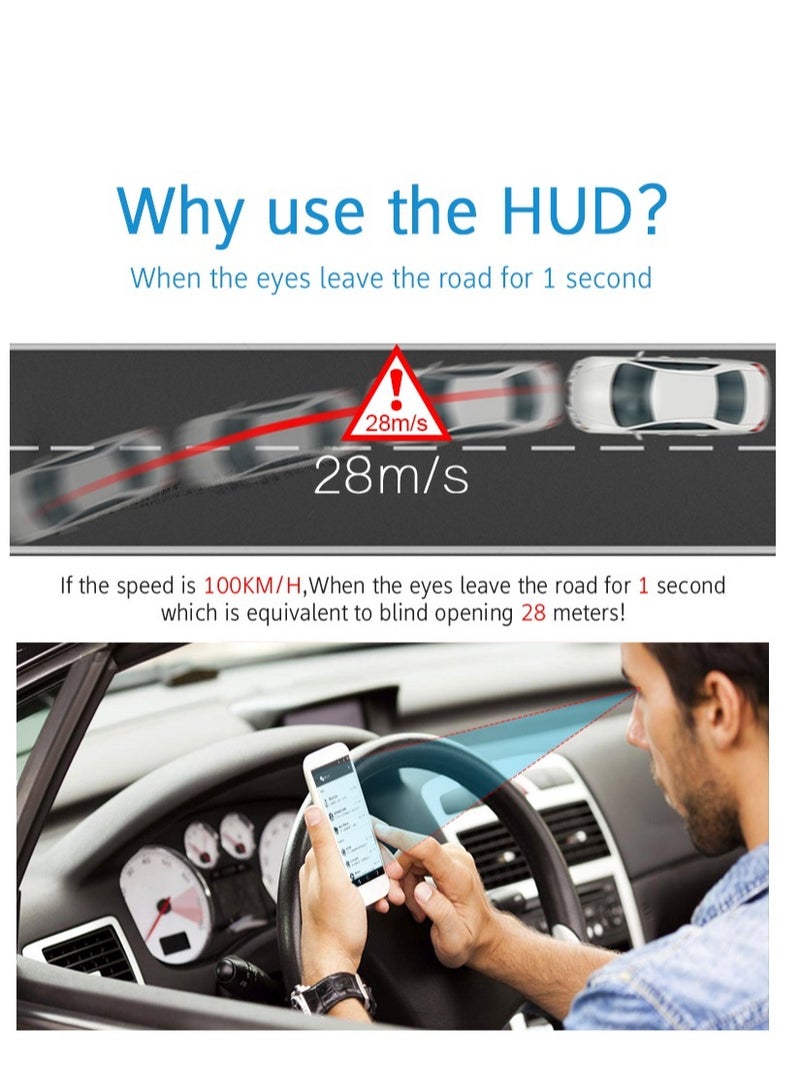 GULFLINK GULFLINK Head Up Display Vehicle Speed Meter T816 - Image 4