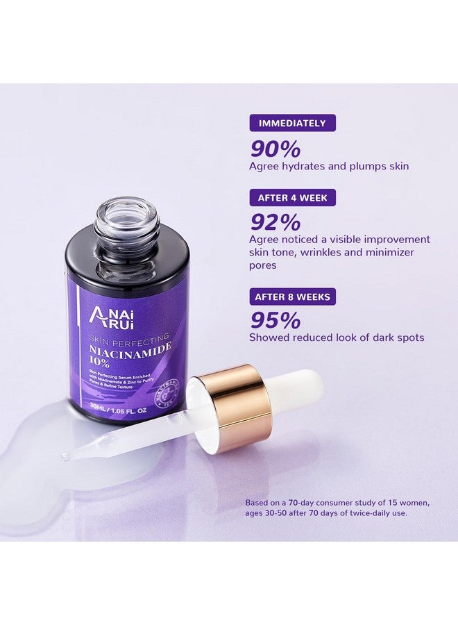ANAI RUI Niacinamide Serum 10% With Arbutinzinc 1% &Vitamin B3 For Face Minimizer Pores Redness Reliefreduce Uneven Skin Tonewrinkles&Fine Lines1Fl.Oz - Image 3
