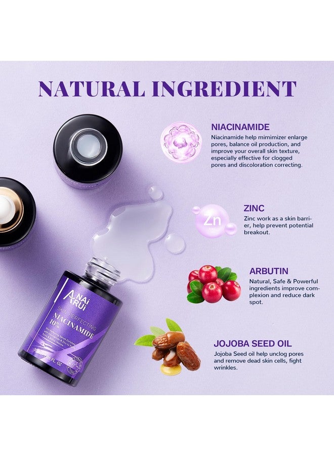 ANAI RUI Niacinamide Serum 10% With Arbutinzinc 1% &Vitamin B3 For Face Minimizer Pores Redness Reliefreduce Uneven Skin Tonewrinkles&Fine Lines1Fl.Oz - Image 5