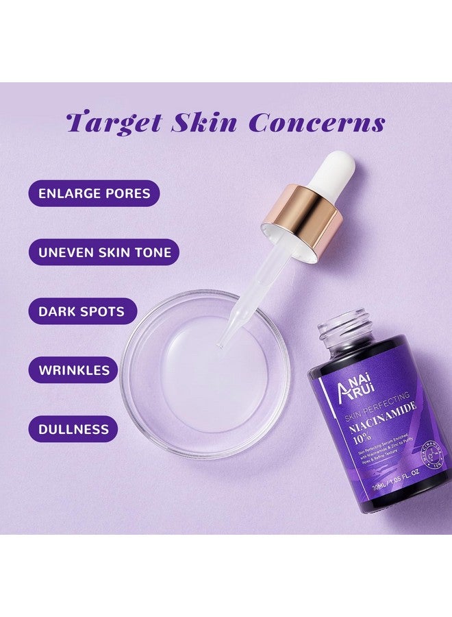 ANAI RUI Niacinamide Serum 10% With Arbutinzinc 1% &Vitamin B3 For Face Minimizer Pores Redness Reliefreduce Uneven Skin Tonewrinkles&Fine Lines1Fl.Oz - Image 4