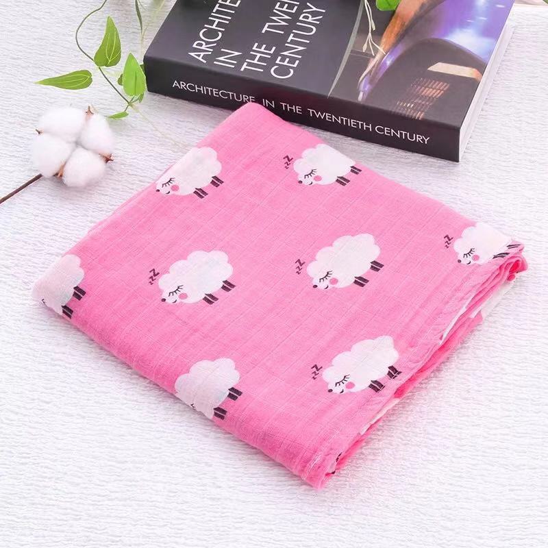 Musilin Swaddle Baby Swaddle Towel Bamboo Cotton Gauze Blanket Blanket Newborn Bath Towel Baby Nursing Towel - Image 1