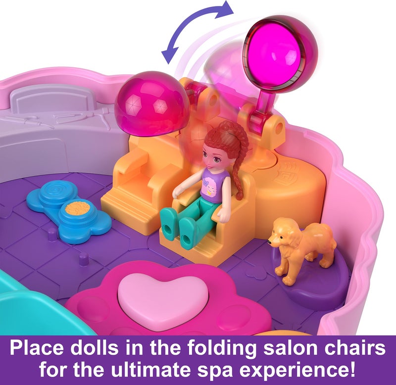 Polly Pocket Flower Garden Bunny Compact Playset with 2 Micro Dolls & 12 Accessories, Including 2 with Color Change - Image 5