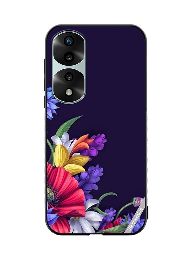 VR CREATIVE Protective Case Cover For Honor 70 Pro plus Flower Design Multicolour - Image 1