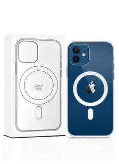 Magnetic Magnetic mobile phone case (iPhone 12/12 Pro), compatible with MagSafe, thin transparent mobile phone cover, shockproof, made of thermoplastic polyurethane  - Image 1