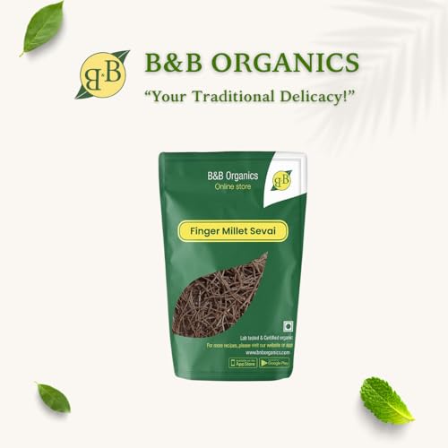 B&B Organics Finger Millet Vermicelli (180 grams)/ Millet Vermicelli/Ragi Sevai - Image 2