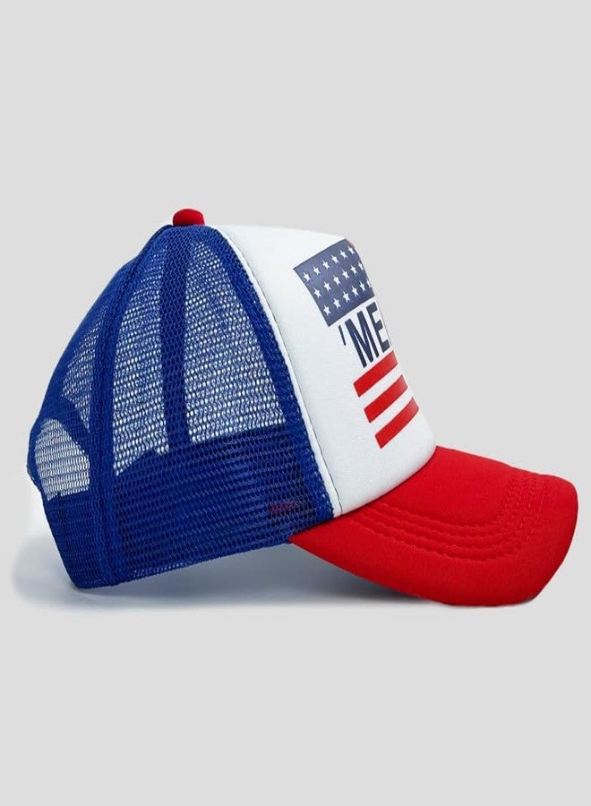 LENOAPHYS Baseball Caps 4th of July Hat Fourth of July Accessories Outfits for Women USA Hat Trucker Hat 4th of July Accessories for Women Multicolor, Multicolor, One size - Image 4