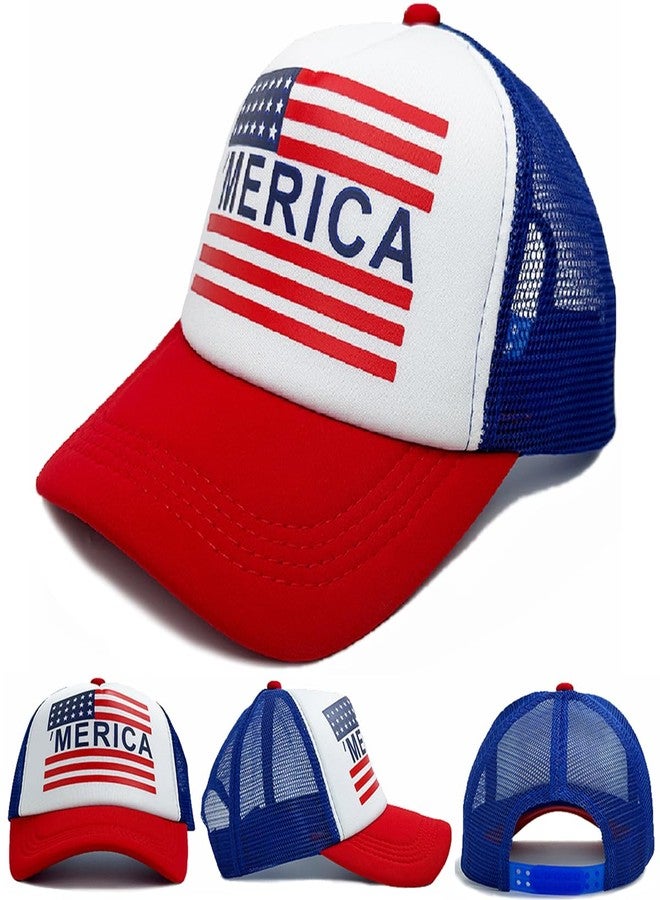 LENOAPHYS Baseball Caps 4th of July Hat Fourth of July Accessories Outfits for Women USA Hat Trucker Hat 4th of July Accessories for Women Multicolor, Multicolor, One size - Image 1