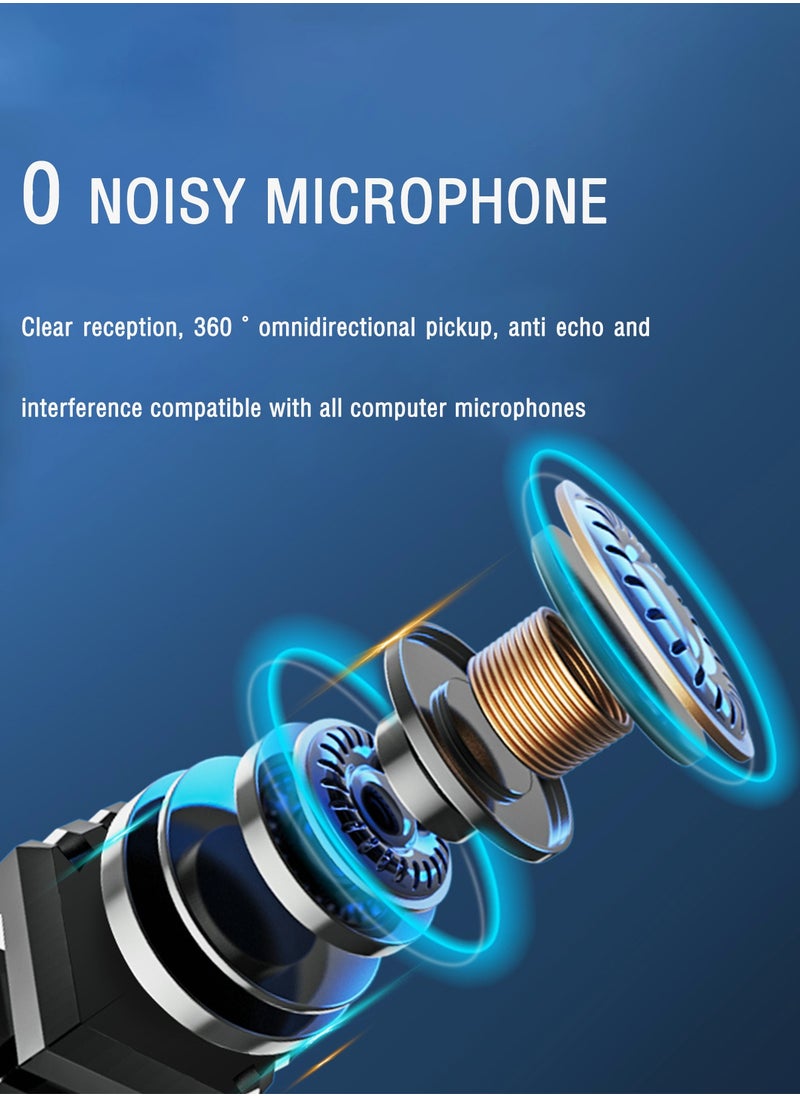 LOOPITYS - Microphone Computer Desktop Meeting Wired USB External Live Streaming Notebook Voice Online Course Home Microphone - Image 1