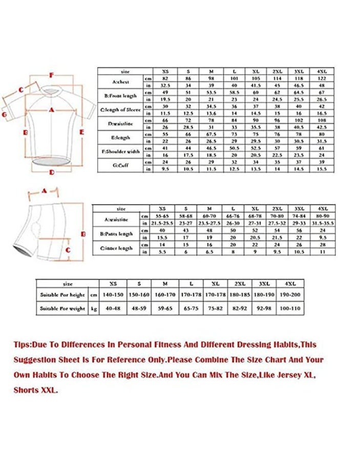 KUYING New Men's And Women's Summer Cycling Suit Set - Image 2