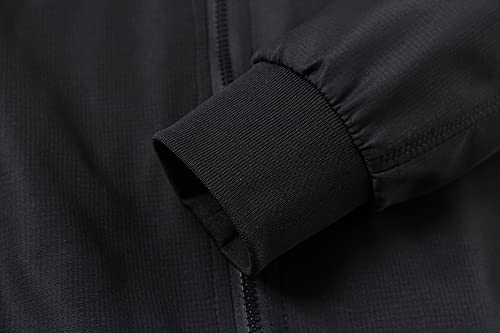 URBANFIND Men's Sports Shell Jacket Lightweight Windbreaker Outdoor Recreation Coat US M Black - Image 4