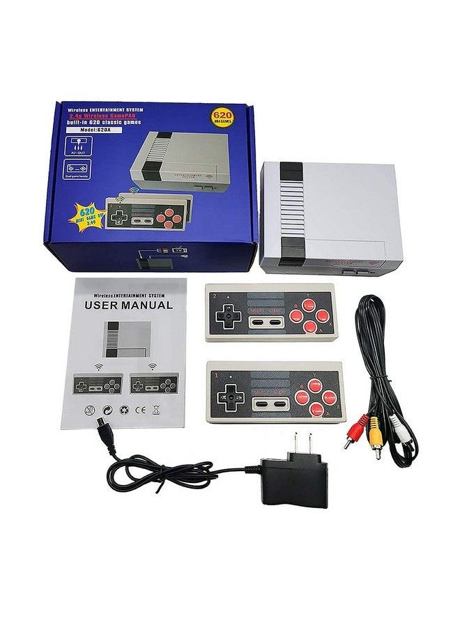Retro Wireless Video Game Console Classic Handheld Mini Pc Game Player Built In 620 Games Dual Controller Av Tv Game Machine For Kidschildrenadult