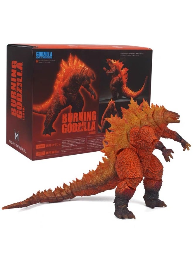 High Quality Edition NECA2019 Godzilla Hand-made Movie SHM Red Lotus Monster Nuclear Energy Jet Model Movable Toy-Color:Red Lotus Godzilla Movie Edition  - Image 1