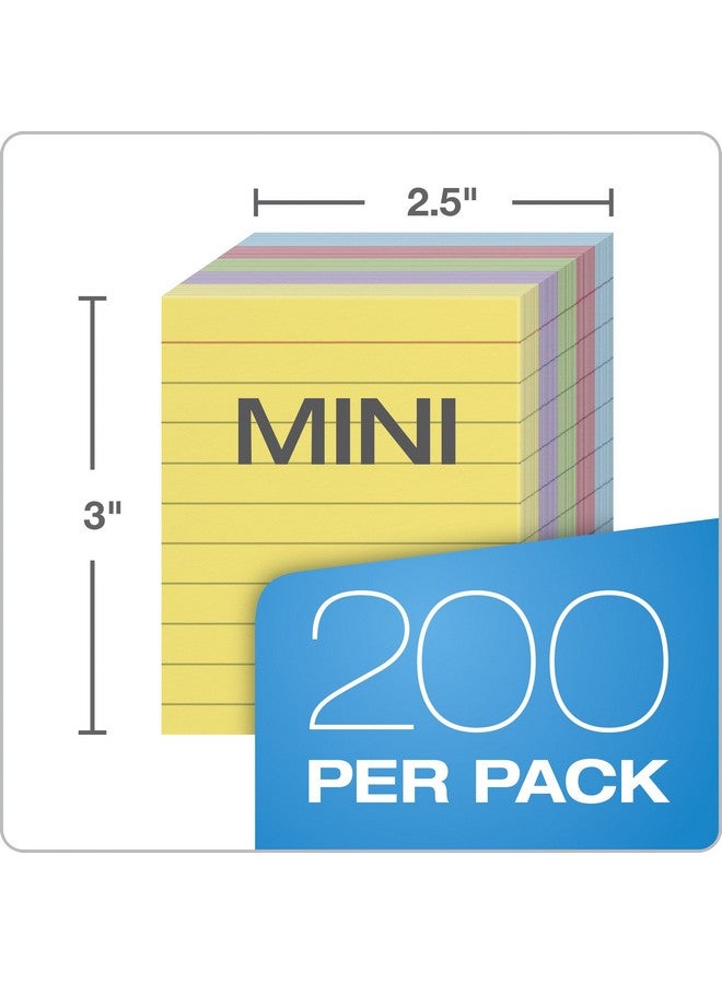 Oxford Half Size Index Cards Assorted Colors 3 X 2.5 Ruled 200 Per Pack (10010) - Image 2