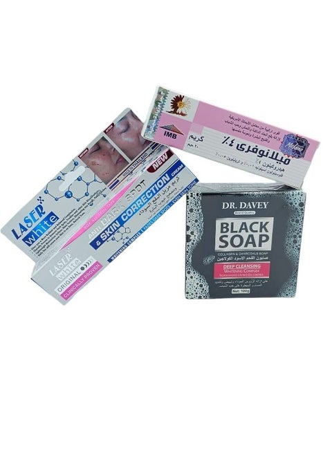 A set of Creams And Soaps To Remove Spots And Blackheads From The Skin