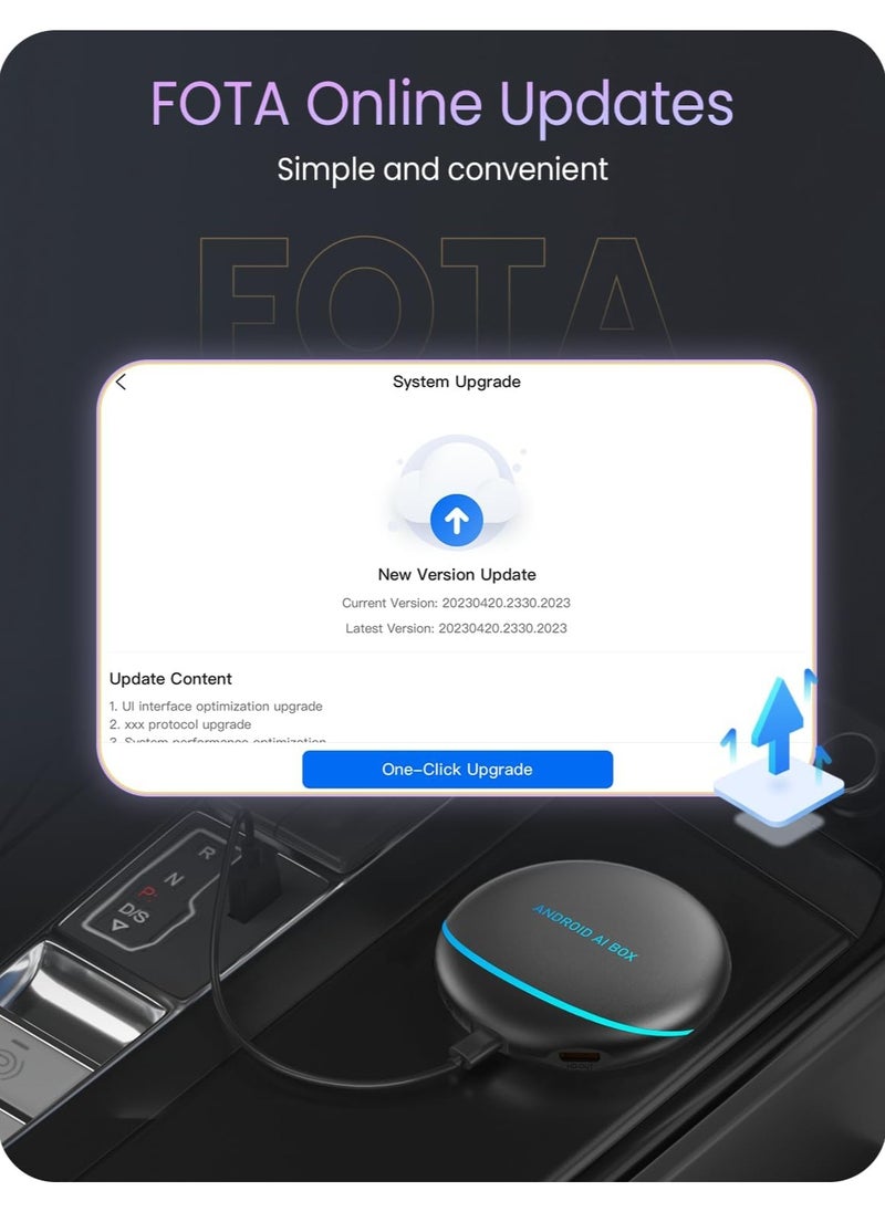 Vierex - AI Box Carplay Box Streaming Device For Car 8+128GB Ai Magic Carplay Box with Split Screen & Integrated Navigation, Android 12, HDMI Output, Compatible with YouTube/Netflix/TIKTOK for Wired CarPlay Car - Image 1