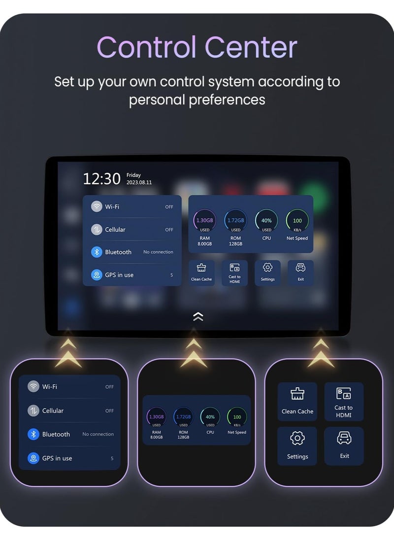 Vierex - AI Box Carplay Box Streaming Device For Car 8+128GB Ai Magic Carplay Box with Split Screen & Integrated Navigation, Android 12, HDMI Output, Compatible with YouTube/Netflix/TIKTOK for Wired CarPlay Car - Image 1
