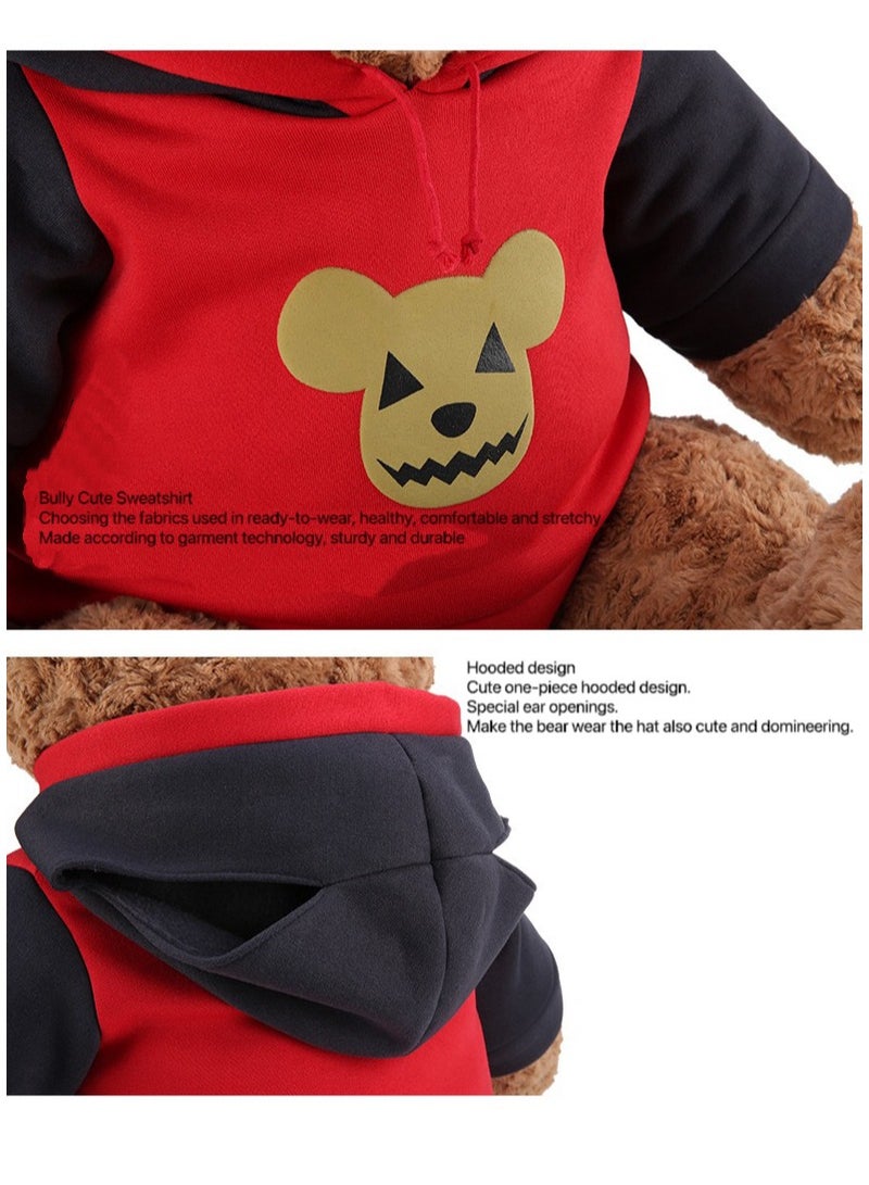 VRCOW 50cm hooded sweatshirt teddy Bear Stuffed Animal, Soft Cuddly Stuffed Plush Bear, Gifts for Kids Baby Toddlers on Baby Shower, Valentine's Day  - Image 4