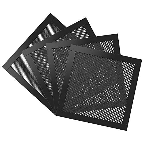 MoKo 140mm Dust Filter for Computer Cooler Fan, [4 Pack] Magnetic Frame PC Fan Dust Mesh PC Cooler Filter Dustproof PVC Cover Computer Fan Grills - Black - Image 1