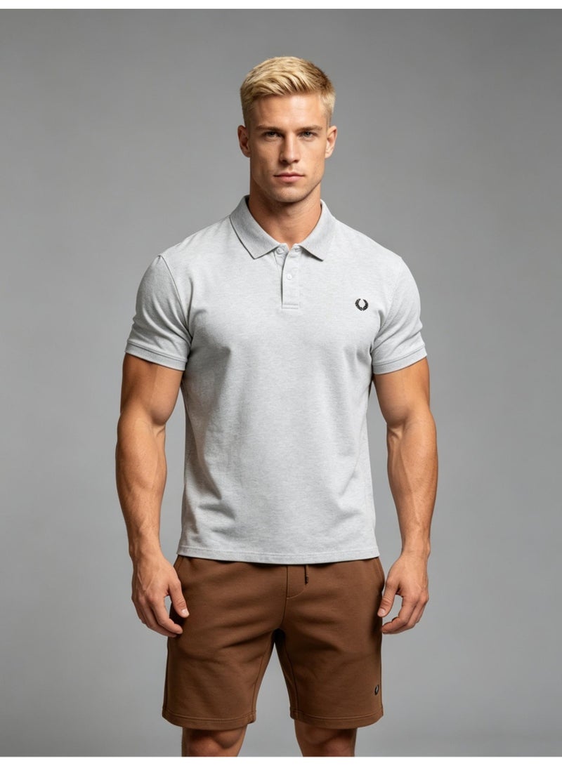 فريد بيري Fred Perry unisex laurel wreath logo Polo shirt, breathable cotton short sleeves, classic loose casual models for men and women. - Image 4