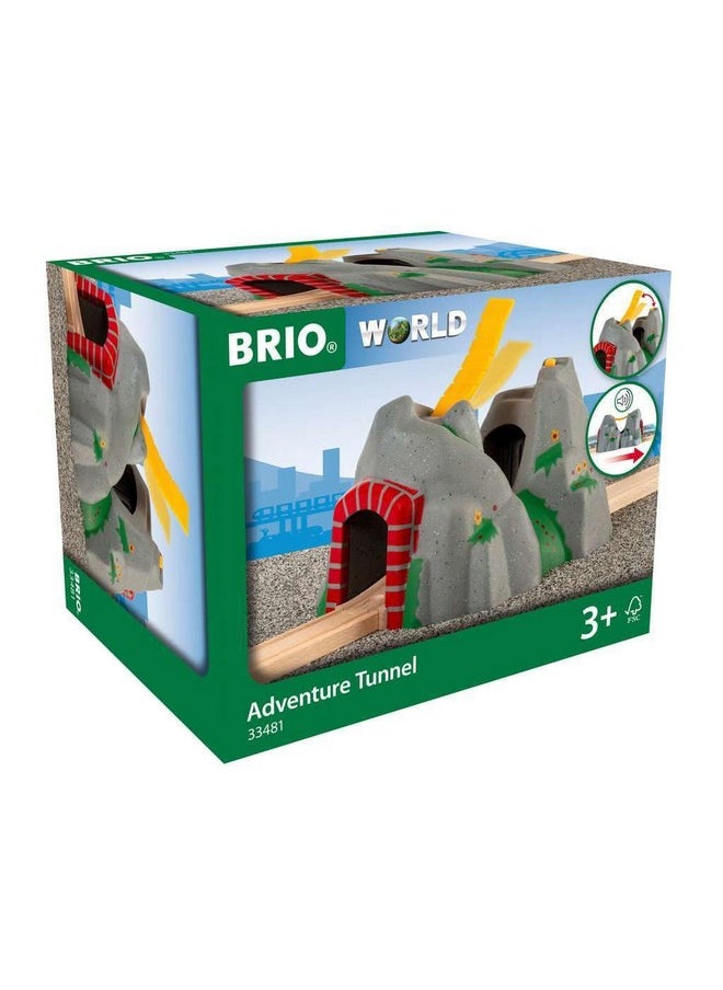 Brio BRIO World - 33481 Adventure Tunnel - Interactive Toy Train Accessory for Kids | Enhances Motor Skills | Compatible with All BRIO Train Sets | FSC-Certified Beech Wood | Ideal for Ages 3 and Up  - Image 1