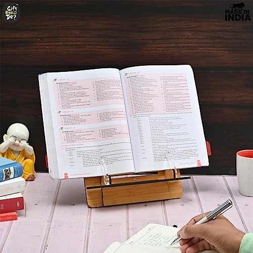 Gift Kya De GKD Book Reading Stand Desk Accessories For Adjustable Angles Compatible With All Size Books, A3 Large Size, Heavy, Bulky, Large Book Stand, Tablet & Mobile A Book Holder For Reading (Big Size Bamboo) - Image 5