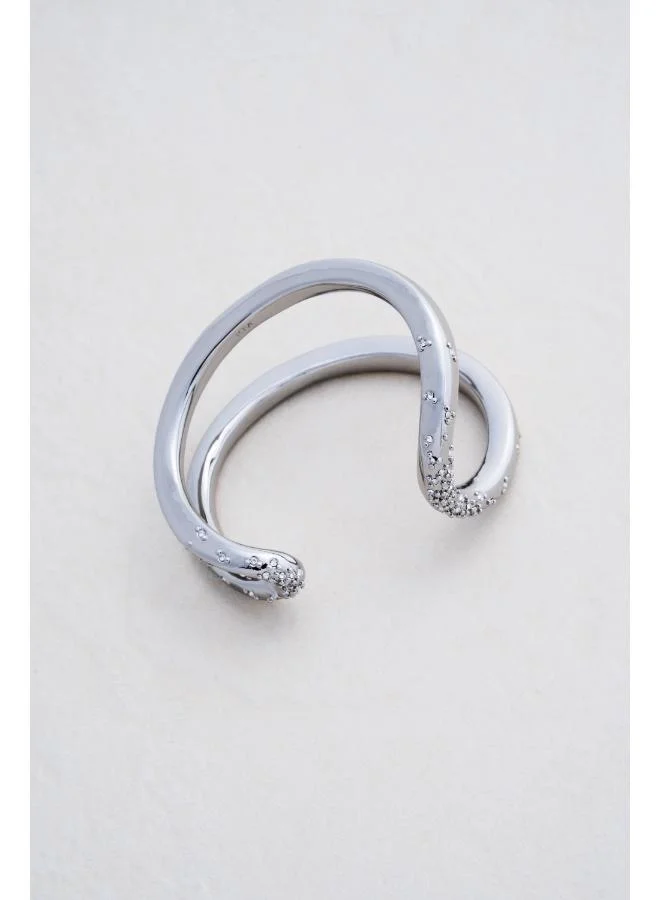 Karen Millen Crystal Sprinkle Loop Cuff