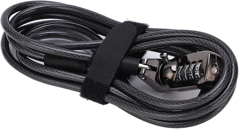 Black Combination Lock for Laptop Computer Desktop Security Cable Keyless Digital Anti Theft - Image 5