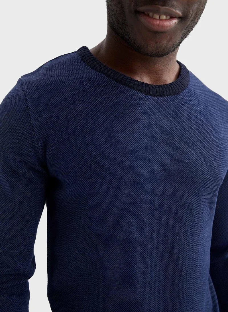 DeFacto Knitted Crew Neck Sweater