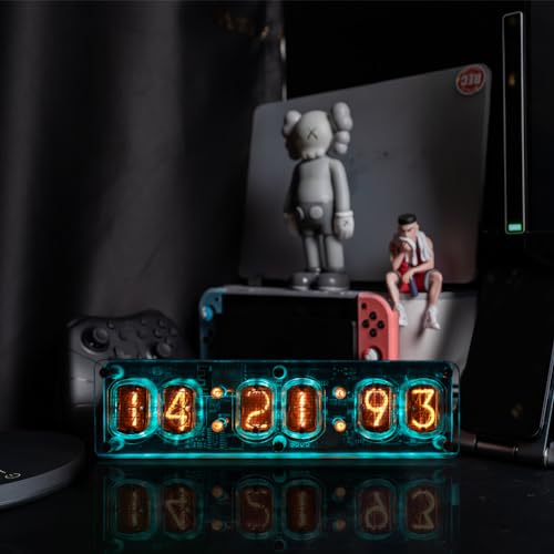 TPHRAVAL Nixie Clock ExUSSR IN12 Clock with 6 Tubes WiFi Timing 1224 Hour Switching Multiple RGB Lighting Modes Creative Desktop Decoration Vintage Desktop Ornament - Image 3