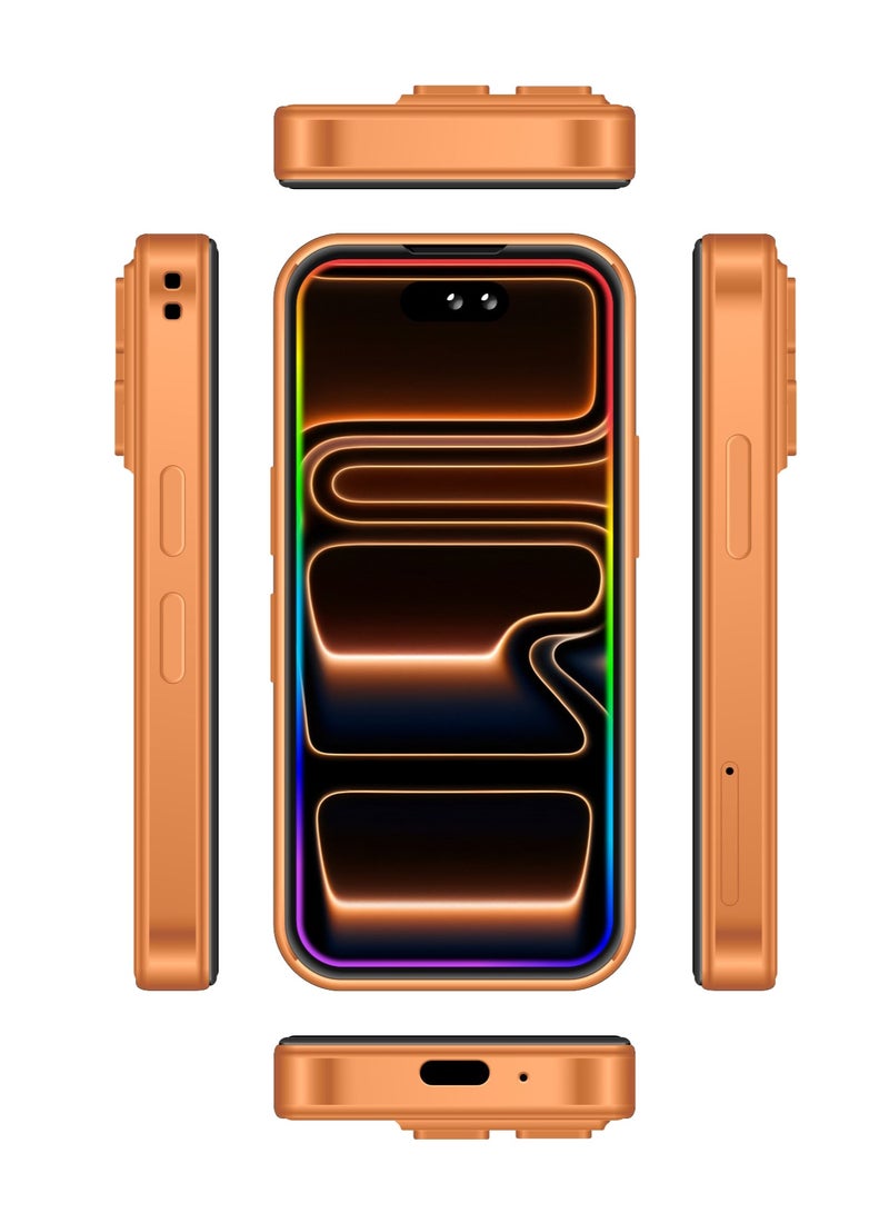 Umiio 17 Pro Max Mini Smartphone 4-inch Display, 12GB RAM + 512GB ROM, Dual Camera 32MP + 50MP, Face Unlock, GPS, Orange - Image 3