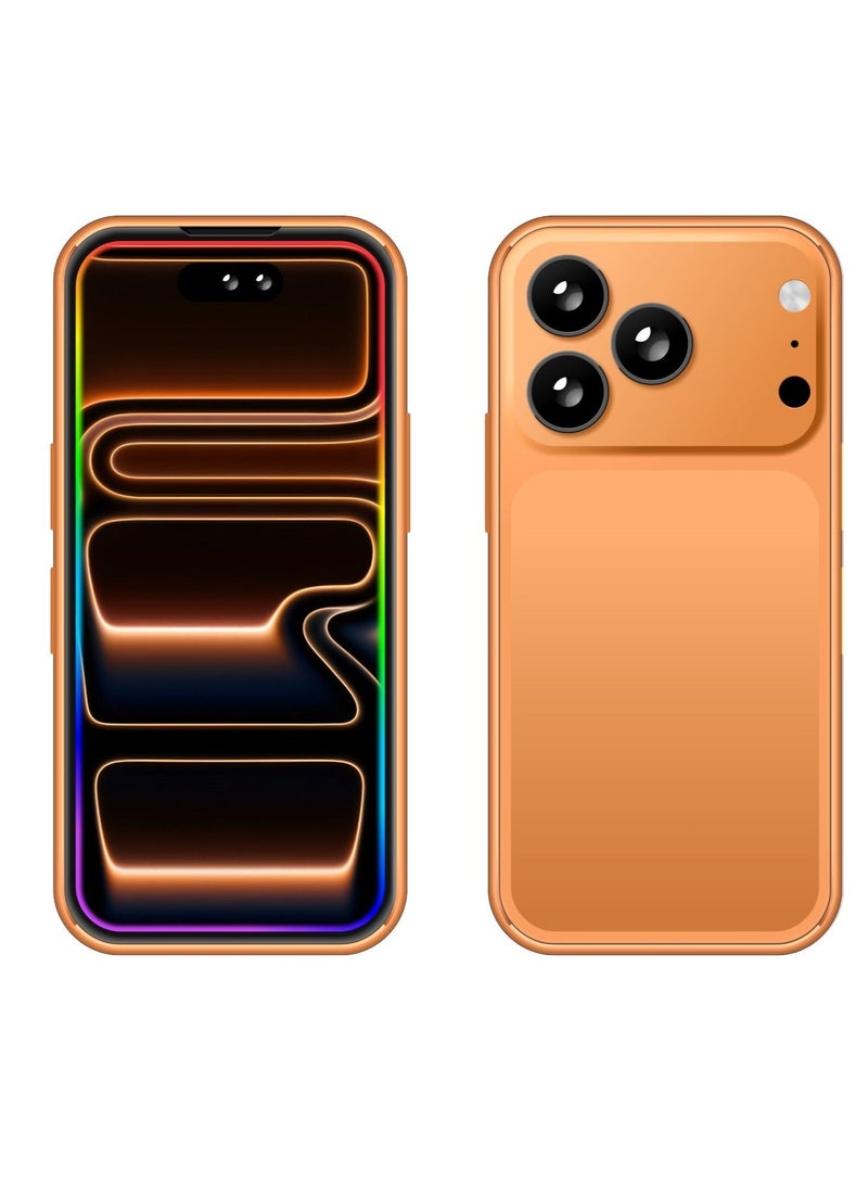 Umiio 17 Pro Max Mini Smartphone 4-inch Display, 12GB RAM + 512GB ROM, Dual Camera 32MP + 50MP, Face Unlock, GPS, Orange - Image 1